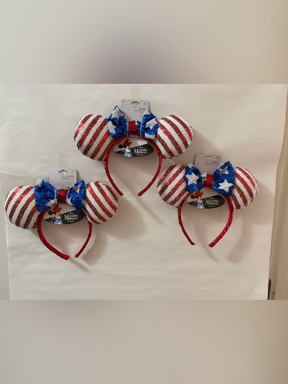 Disney Sequin Mouse Ear Headband - Red, White & Blue